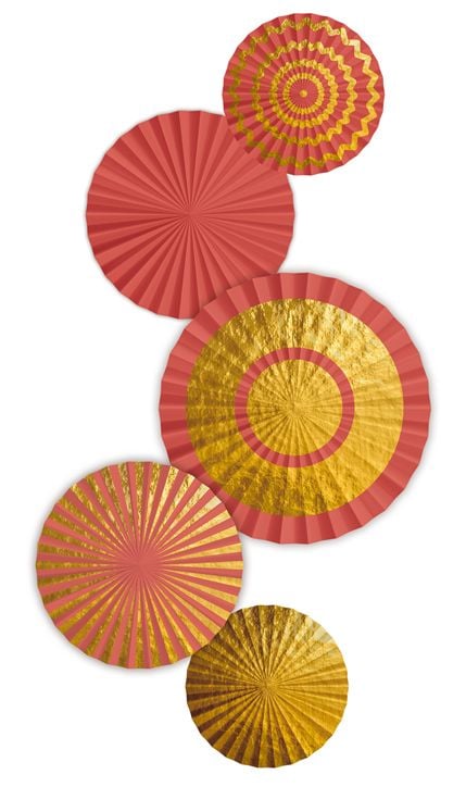 Хартиена украса Folat - Golden Dusk, 5 бр.