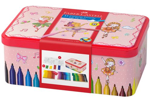 Флумастери Faber-Castell Connector, балерина, 33 цвята