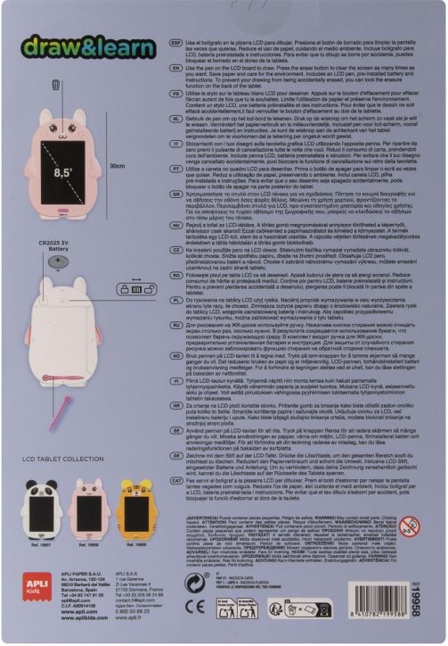 Магически LCD таблет Apli Kids - Зайче