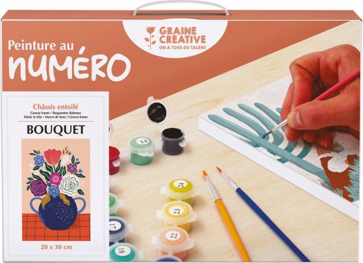 Комплект за рисуване по номера Graine Creative - Букет 20 x 30 см.