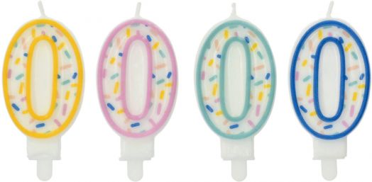 Свещ за рожден ден Folat Sprinkles - Цифра 0