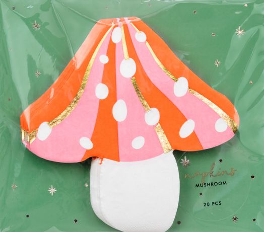 Салфетки PartyDeco - Гъбка, 20 бр.