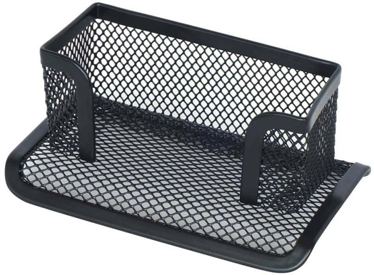 Поставка за визитки с метална мрежа Spree, черна