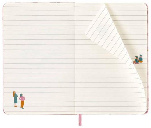 Джобен тефтер Moleskine Sakura Couple с твърди корици и линирани страници