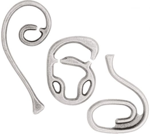 3D пъзел Eureka Hanayama Cast Mini Huzzle Enigma Silver