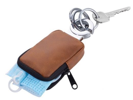Ключодържател Troika с калъф - Clean Click, кафяв