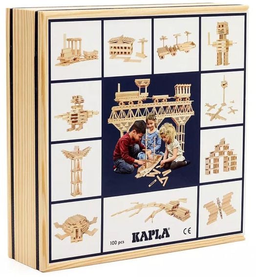 Дървен конструктор Kapla, 100 части