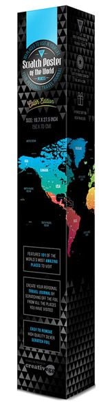 Цветна скреч карта на света - 101 места