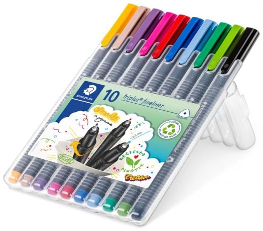 Комплект тънкописци Staedtler 334, 10 цвята