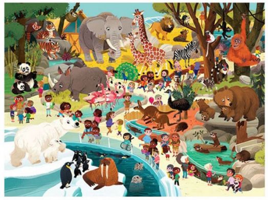 Пъзел Crocodile Creek - Day at the Zoo, 72 части