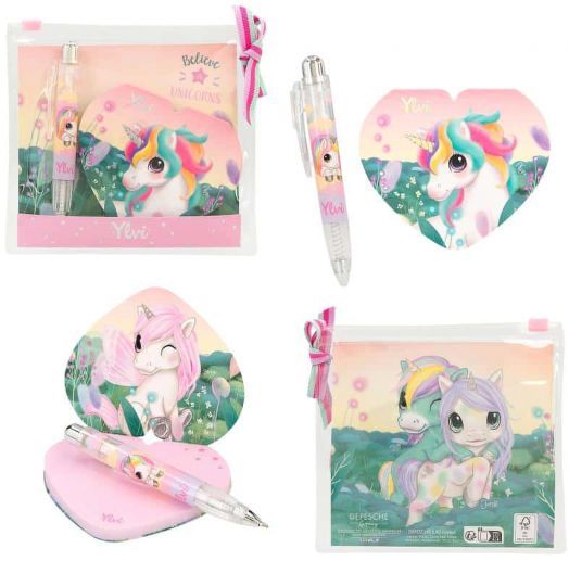 Детски комплект Ylvi - тефтерче с химикалка, Еднорог