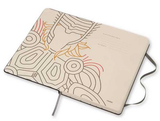Голям черен тефтер Moleskine The Avengers Thor - Тор с широки редове, Limited Edition