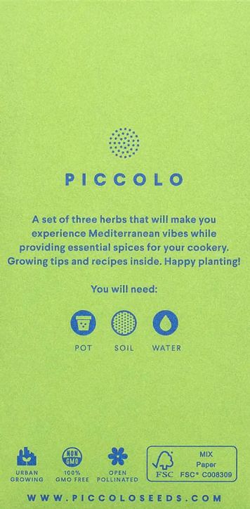 Семена за средиземноморски билки Piccolo, 3 вида