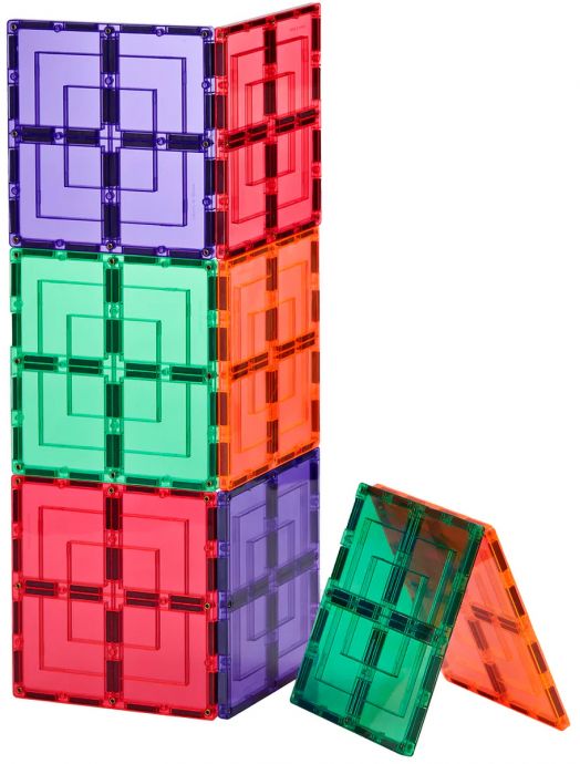 Магнитен конструктор Learn and Grow Toys - Големи квадрати, 8 части
