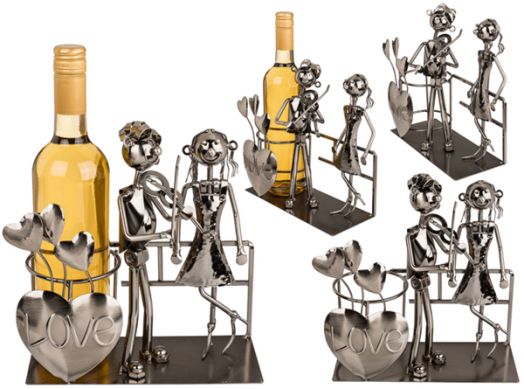 Метална поставка за вино - Lovers VI