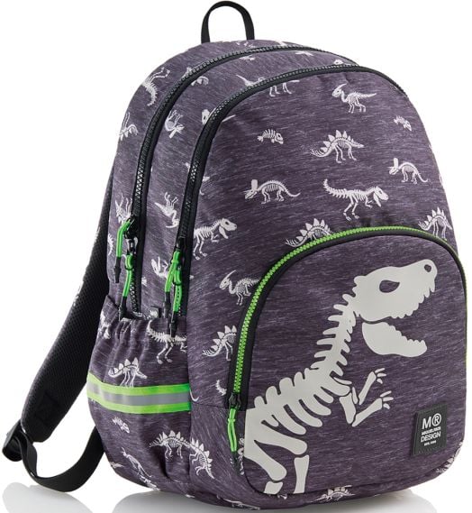 Раница Miquelrius T-Rex с две отделения, светеща в тъмното, 27 л.