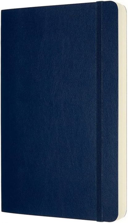 Класически тефтер Moleskine Expanded Sapphire Blue с меки корици и нелинирани страници