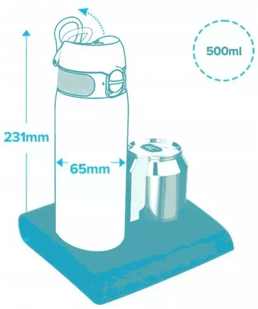 Бутилка за вода Ion8 - Динозаври, 350 мл.