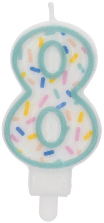 Свещ за рожден ден Folat Sprinkles - Цифра 8