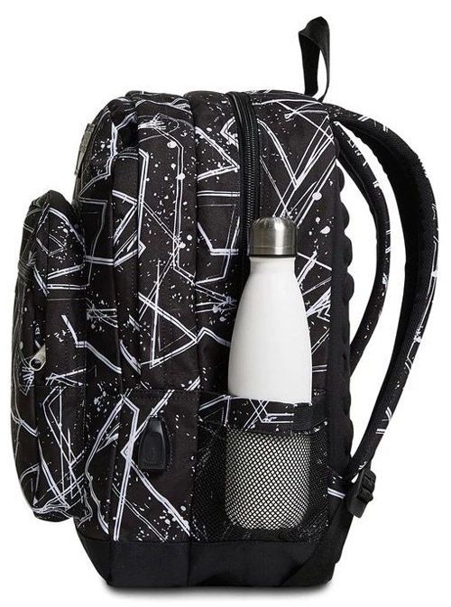 Ученическа раница Seven Freethink Black 2022 с две отделения и USB порт