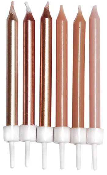 Свещички Creative Party - Неутрални металик, 12 бр.