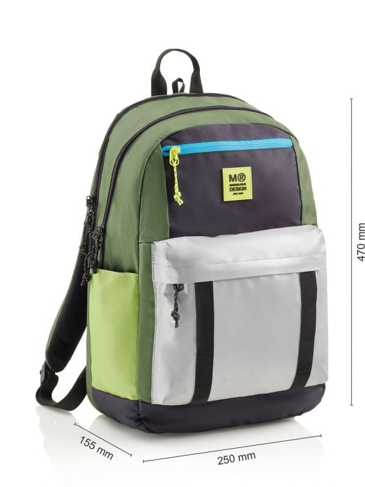 Раница Miquelrius Rider Green с две отделения и два предни джоба, 28 л.