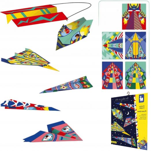 Творчески комплект Janod - Хартиени самолети