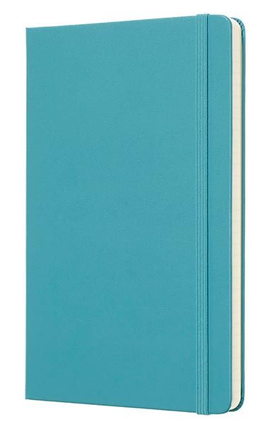 Джобен пастелносин тефтер Moleskine Classic Reef Blue с твърди корици и нелинирани страници