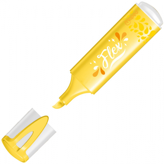 Текстмаркер Maped Fluo Peps Flex Pastel, жълт