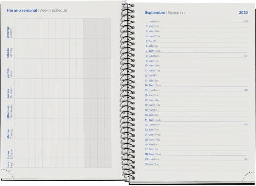 Седмичен тефтер - органайзер Miquelrius Eco Plants от септември 2025 до юни 2026 г.