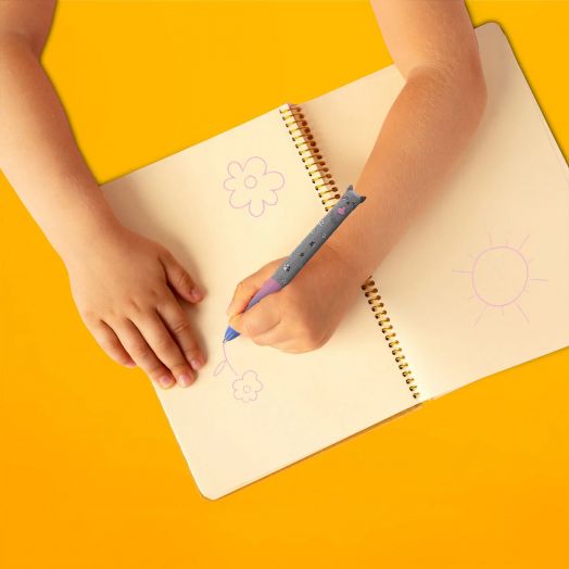 Двуцветна химикалка Legami - Kitty, синьо и розово