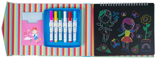 Творчески комплект Floss & Rock, Chalkboard Sketchbook, Rainbow Fairy - Феята на Дъгата