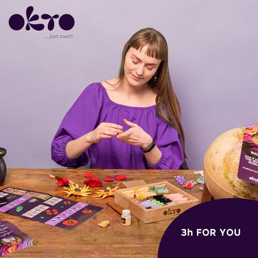 Творчески комплект Okto - Декорация с лек моделин - цветя 