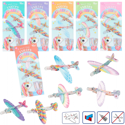 Комплект за сглобяем самолет YLVI - Еднорози, асортимент