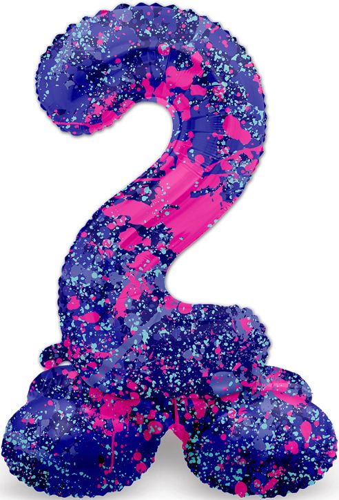 Фолиев балон Folat - Цифра 2, лилав