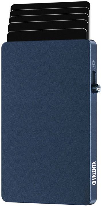Алуминиев картодържател Valenta MagSafe Titanium Blue