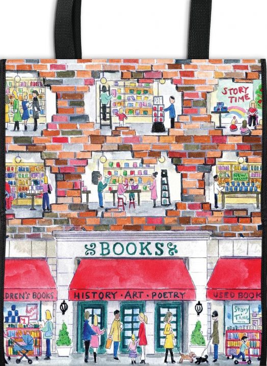 Чанта за пазаруване Galison A Day at the Bookstore