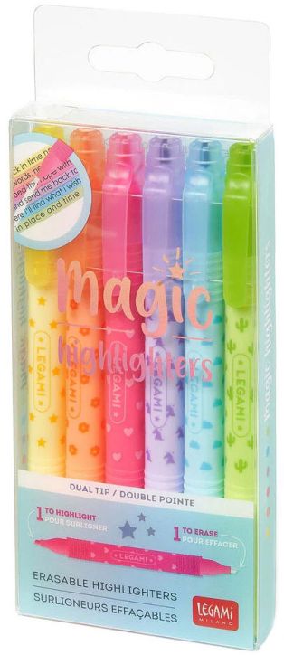 Комплект изтриваеми текст маркери Legami, 6 бр.