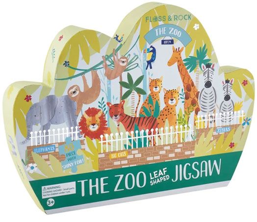 Пъзел Floss & Rock, Jungle - Зоологическа градина, 80 части