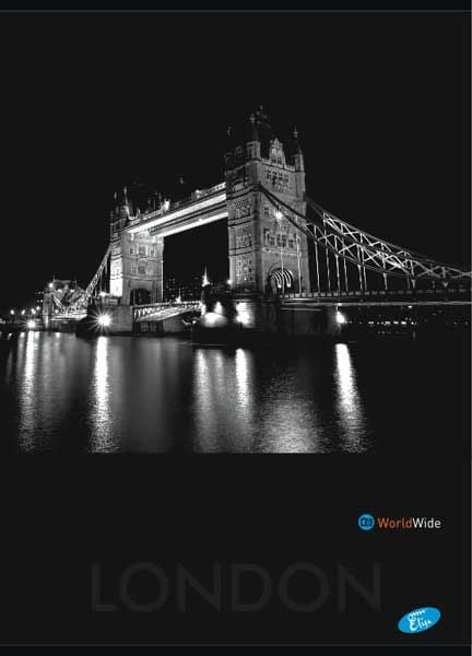 Тетрадка Cities By Night А5, 60 листа с широки редове