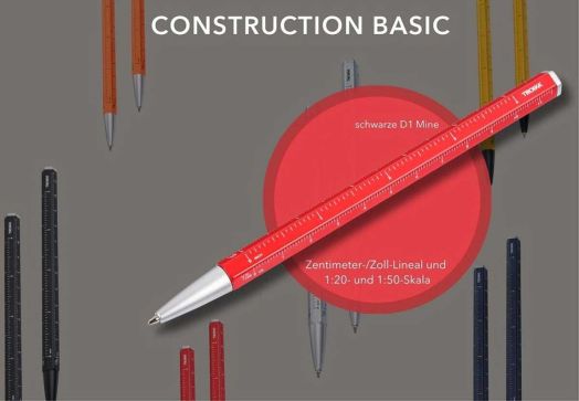 Химикалка Troika Construction Basic, червена