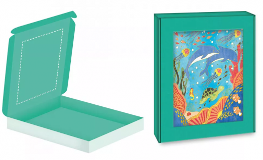 Творчески комплект Janod - Златни картини с акварел, Животни