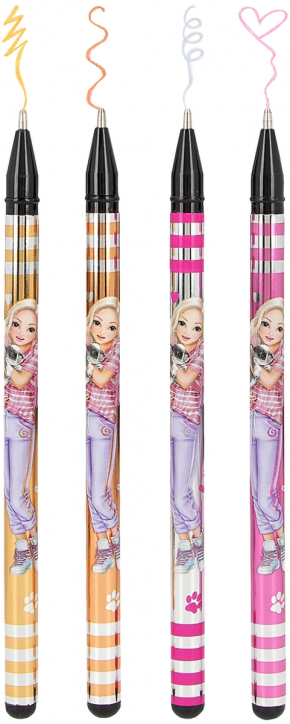 Комплект гел химикалки Top Model - Glitter Metallic, 4 бр.