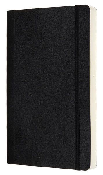 Черен тефтер Moleskine Classic Notebook Dotted Expanded Version Black с твърди корици и листа на точки