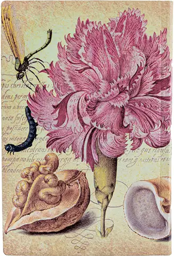 Тефтер Paperblanks - Pink Carnation, мека корица, 9 х 14 см.