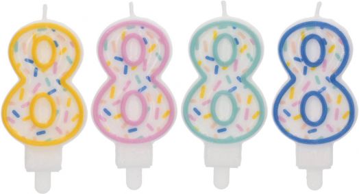 Свещ за рожден ден Folat Sprinkles - Цифра 8
