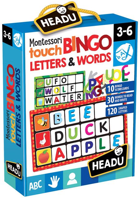 Образователна игра Headu Bingo - Докосни и разпознай букви и думи
