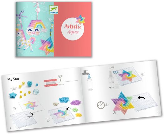 Творчески комплект Djeco: Направи си сам талисмани с мъниста, Дъга