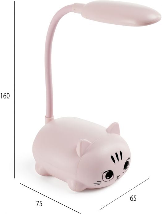 Настолна лампа Miquelrius Back2Fun - Коте, розова