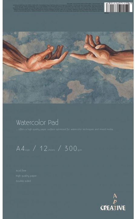 Скицник Creative Art Watercolor Pad A4, 12 листа